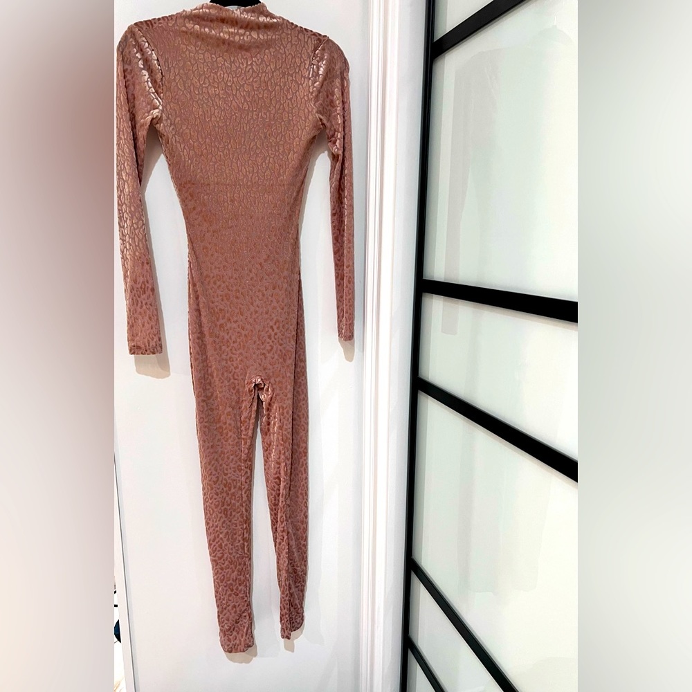 Blush velvet jumpsuit! Ultra Sexy!!